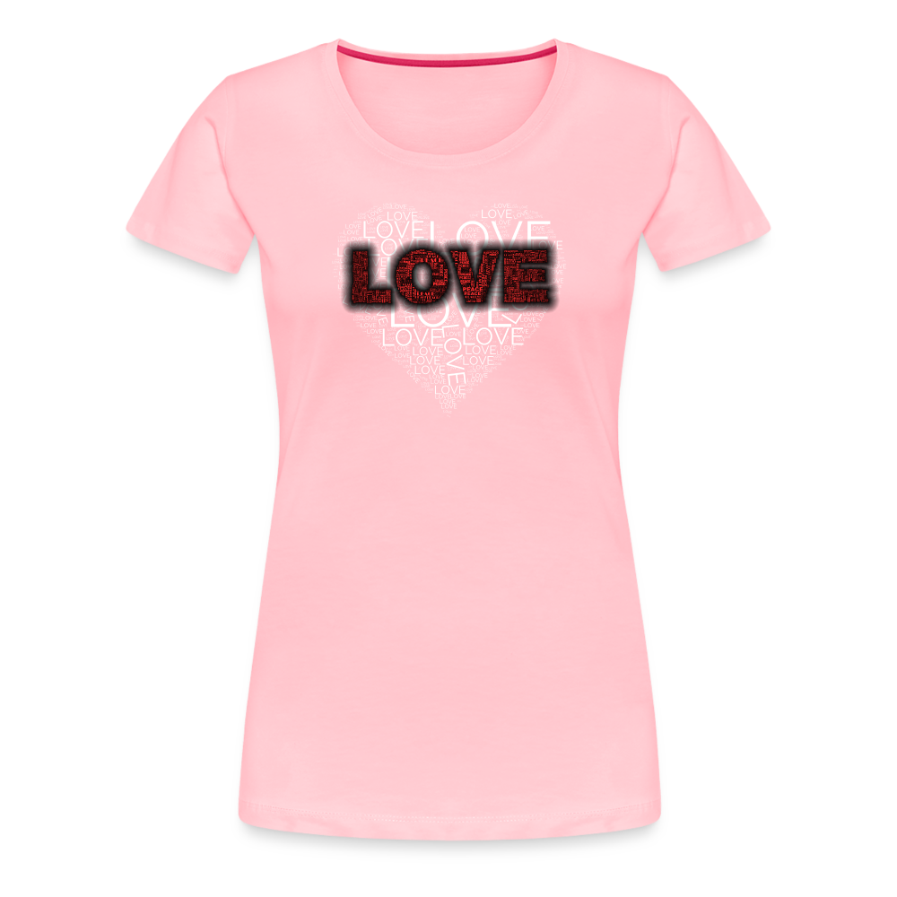 Women’s Love Heart T-shirt - pink